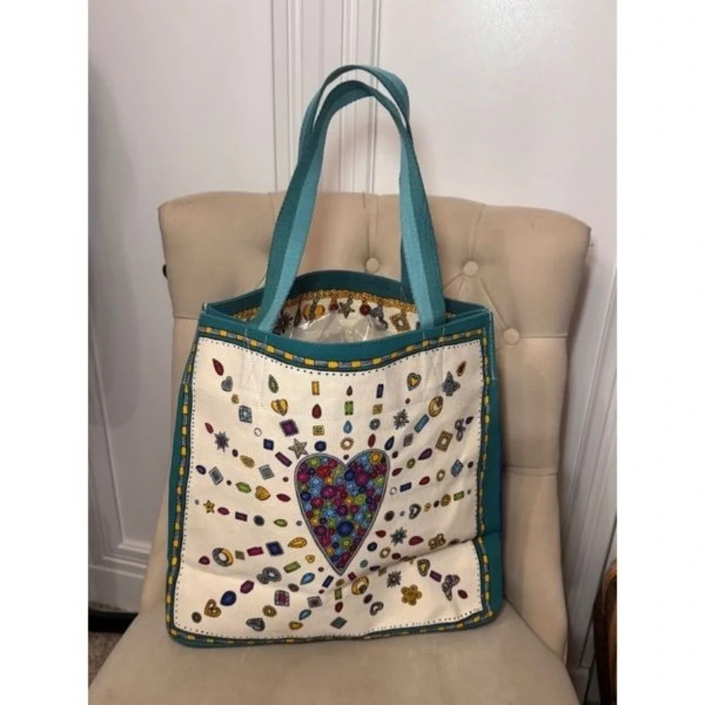 Brighton Canvas Tote Charmed Love - Picture 2 of 9